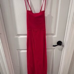 Wild Fable Red cotton Dress Spaghetti Strap Cocktail tie back NWT
